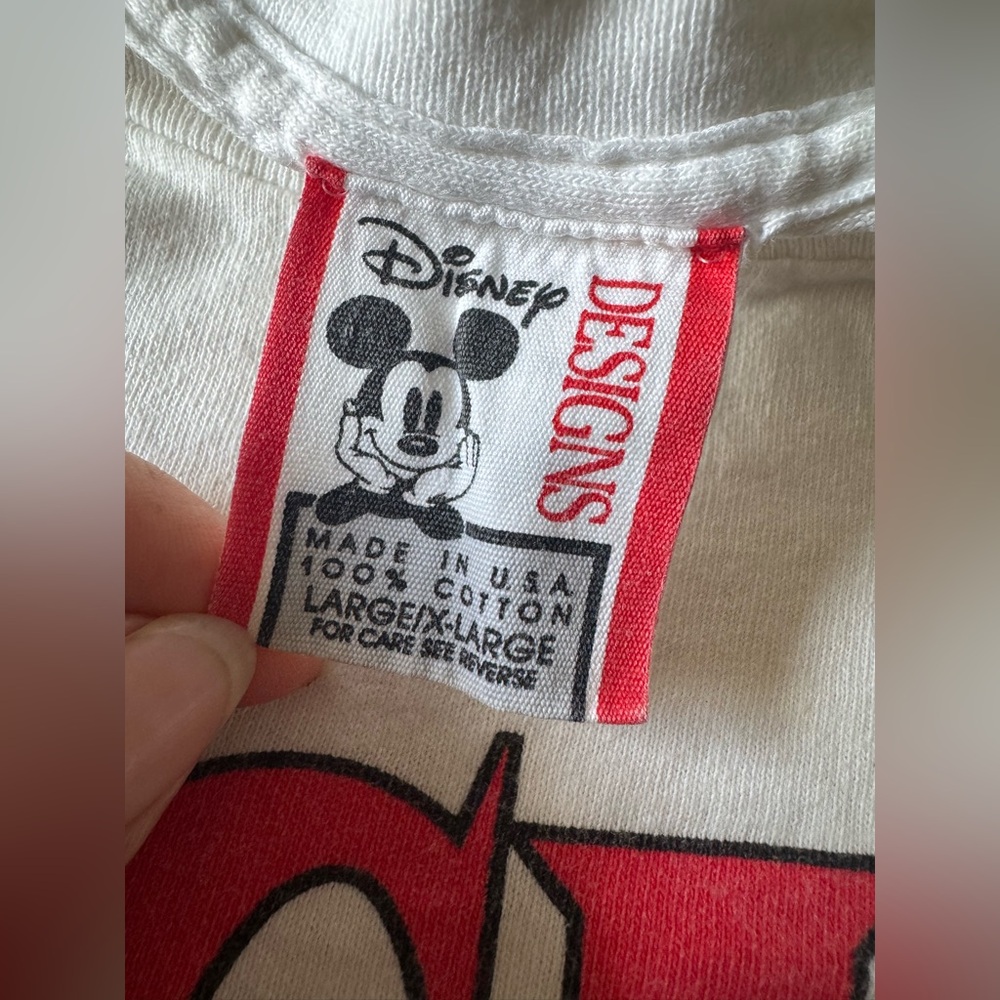 Vintage 1990s Mickey Mouse Through The Years Cartoon White Men’s T-Shirt SZ XL - Picture 5 of 16
